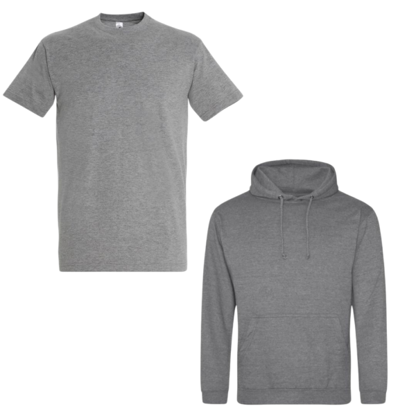 Combideal 1 (5x Sol's Imperial T-shirt en 2x Just hoods hoodie bedrukt met logo) - Afbeelding 9