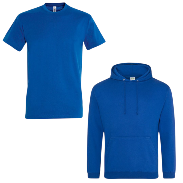 Combideal 1 (5x Sol's Imperial T-shirt en 2x Just hoods hoodie bedrukt met logo) - Afbeelding 3