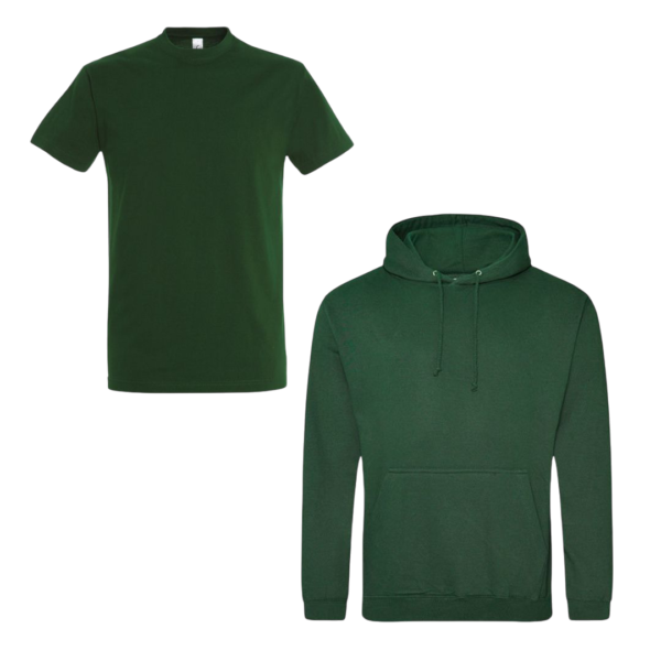 Combideal 1 (5x Sol's Imperial T-shirt en 2x Just hoods hoodie bedrukt met logo) - Afbeelding 5