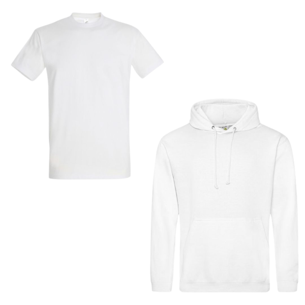 Combideal 1 (5x Sol's Imperial T-shirt en 2x Just hoods hoodie bedrukt met logo) - Afbeelding 7