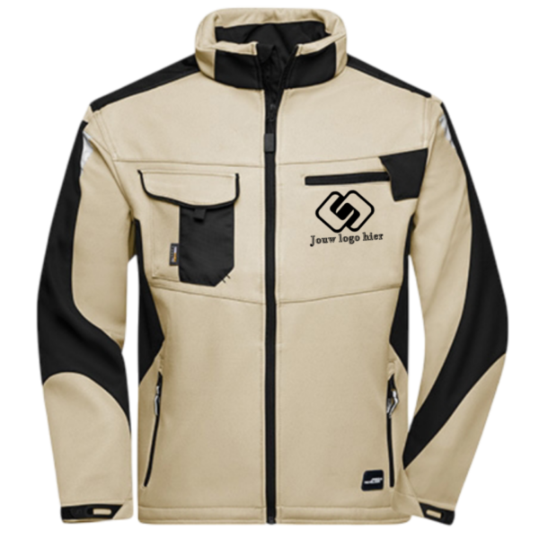 Daiber Strong softshell jas bedrukt met logo