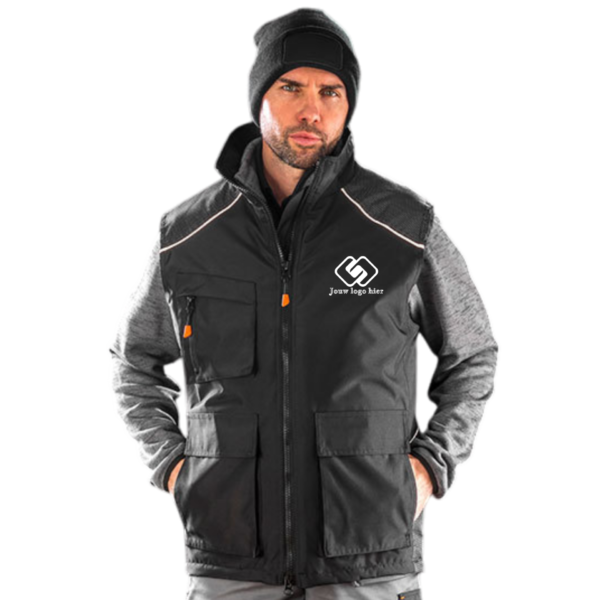 Work-guard Vostex bodywarmer bedrukt met logo