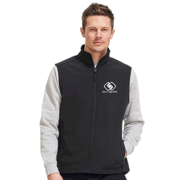 Sol's Race softshell bodywarmer bedrukt met logo