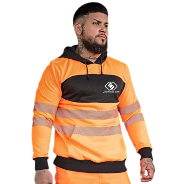 Korntex EOS high visibility hoodie bedrukt met logo