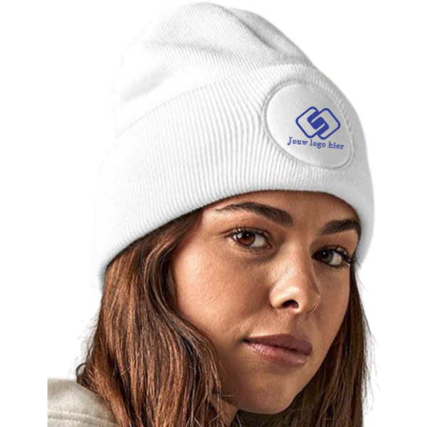 Beechfield Circular Patch Beanie bedrukt met logo