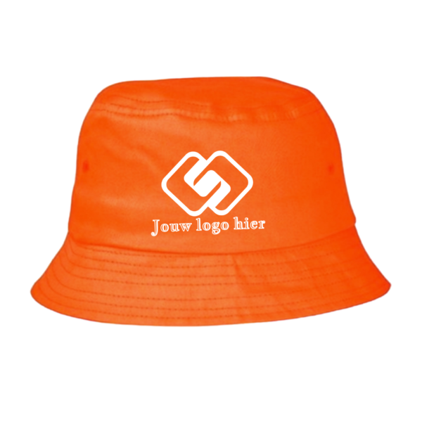 L-Merch promo bucket hat bedrukt met logo