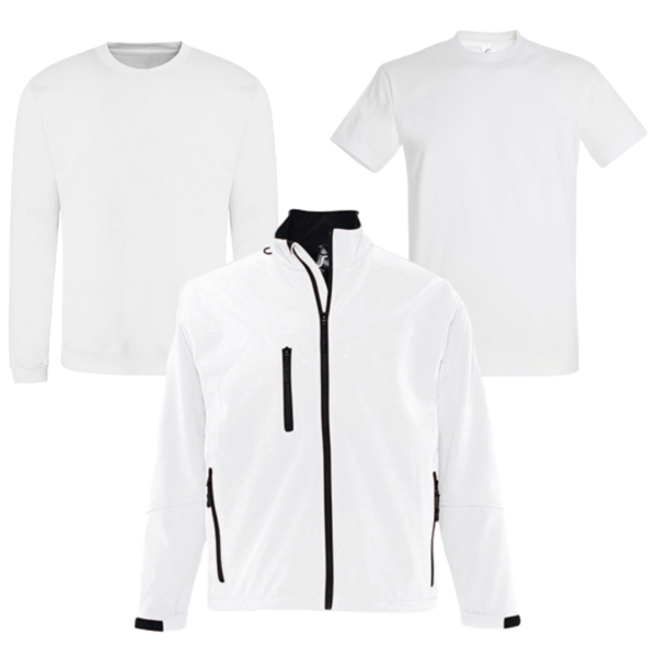 Combideal 5x Sol’s Imperial 190 grams T-shirt, 2x Justhoods sweater en 1x Sol’s Relax Softshell jas - Afbeelding 2