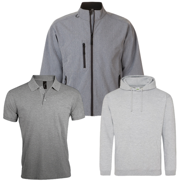Combideal 5x Sol’s Prime poloshirt, 2x Justhoods hoodie en 1x Sol's Relax Softshell jas bedrukt met borstlogo en groot ruglogo - Afbeelding 7