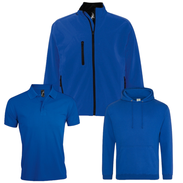 Combideal 5x Sol’s Prime poloshirt, 2x Justhoods hoodie en 1x Sol's Relax Softshell jas bedrukt met borstlogo en groot ruglogo - Afbeelding 6