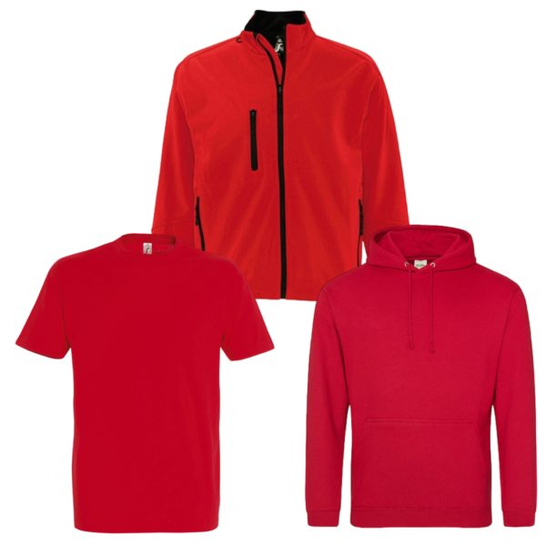 Combideal  5x Sol's Imperial T-shirt, 2x Just hoods hoodie en 1x Sol's Relax Softshell jas bedrukt met logo - Afbeelding 8
