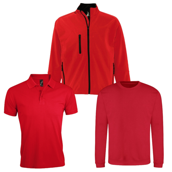 Combideal 5x Sol’s Prime poloshirt, 2x Justhoods sweater en 1x Sol's Relax Softshell jas bedrukt met borstlogo en groot ruglogo - Afbeelding 3