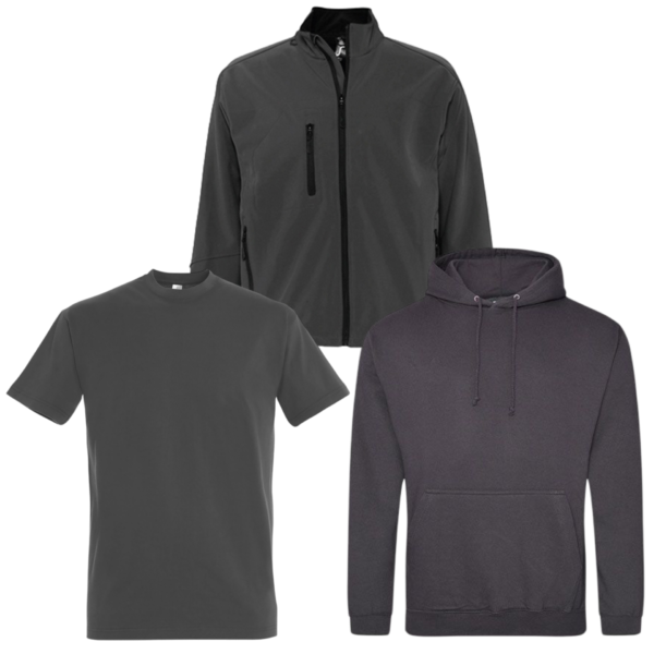 Combideal  5x Sol's Imperial T-shirt, 2x Just hoods hoodie en 1x Sol's Relax Softshell jas bedrukt met logo - Afbeelding 9